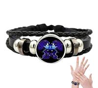 Fulenyi 12 Constelaciones - Pulsera Hecha a Mano con Signo del Zodiaco - Cuero portátil Multicapa con Constelaciones para Hombre y ujer