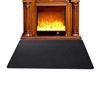 Fulenyi Alfombra ignífuga para Chimenea de 92 x 152cm, Rectángulo, Protege los Pisos de Las brasas de chispas,