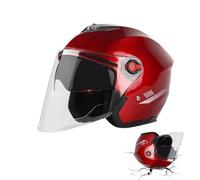Fulenyi Cascos Jet De Moto,Cascos Jet, Cascos de ciclomotor duraderos, Cascos de Moto Abiertos para Adultos, Cascos de ciclomotor Ligeros para Hombres, Cascos Retro 3/4 con Visera para Mujeres