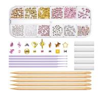 Fulenyi Gemas de joyería para dientes, kit de cristal para dientes, Gem Jewelry Dientes para Mujeres Hombres - Gemas reflectantes para dientes de múltiples formas con brillo de sonrisa