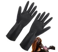 Fulenyi Guantes de salón - Guantes de látex para examen,Guantes resistentes ambidiestros seguros multifuncionales del tinte de pelo del resbalón de la comida para cocinar y limpiar