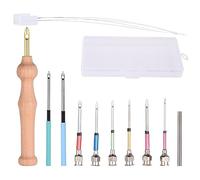 Fulenyi Needle Kit para principiantes - ganchillo ajustable para bordar | Juego punto cruz para fundas almohada, cortinas, plantillas, alfombras, manteles, trajes