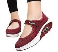 Fulenyi Sandalias para Mujer Malla Merceditas Zapatos para Caminar Deporte Talla 35-42 Respirado Ligero Deporte Running Zapatillas Sacudir Casual Zapatos Deporte Mocasines Negros Verano