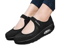 Fulenyi Sandalias para Mujer Malla Merceditas Zapatos para Caminar Deporte Talla 35-42 Respirado Ligero Deporte Running Zapatillas Sacudir Casual Zapatos Deporte Mocasines Negros Verano