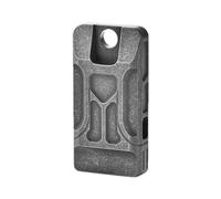 Fulenyi Silbato de aleación de titanio - Silbato de señalización de rescate | Silbato de metal de doble tubo para salvavidas rescate supervivencia autodefensa niños