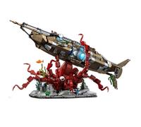 Fuleying Nautilus - Juego de construcción submarino para adultos, 1190 piezas de ladrillos de escena de aventura bajo el mar con base de pulpo gigante y submarino, modelo mecánico para decoración de