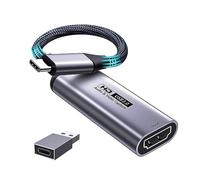 Fulfalic Tarjeta de captura HDMI 4K a USB-C 3.0, 1080P HD 60 fps, grabador de audio y video en vivo para juegos, transmisión, enseñanza y videoconferencia