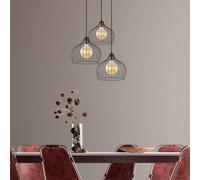 Fulgor metalen kroonluchter | In hoogte verstelbaar | Zwart Antiek