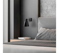 Fulgor Wandlamp | Metalen kap en glazen kap | 14 cm Diameter | Zwart Goud