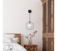 Fulgor Wandlamp | Metalen kap | Glazen kap | IP20 | Zwart Wit