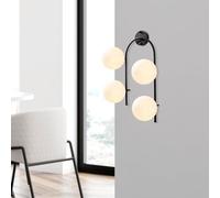 Fulgor Wandlamp | Metalen kap | Glazen kap | Zwarte crema