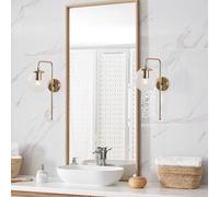 Fulgor Wandlamp | Vintage Metaal en Glas | 15x28x43 cm