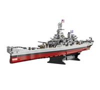 FULHOLPE Memorial del Acorazado Missouri Maqueta Bloques de Construcción Construccion, MOC Militar Buque de Guerra Bismarck Barcos de Guerra Modelo Juguete Compatible con Grandes Marcas - 2228 Piezas