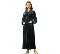 Fulidngzg Albornoz Mujer|: Bata Invierno Absorbente Tallas Grandes de Baño Otoño Terciopelo Batas Casa Bolsillos Señora Algodon y Cómoda Ducha
