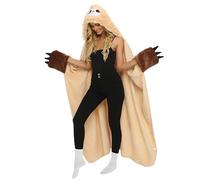 Fulidngzg Sudadera Mujer, Batamanta Suave con Capucha Tallas Grandes Personalizada Bata Manta Polar Animal Forro Polar Larga Lindo Batas De Casa Homewear Sudadera Snuddie Invierno Portátil