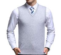 FULIER Hombre Invierno Sin Mangas con Cuello En V Chaleco Classic Business Gentleman Prendas De Punto De Punto Chaleco Suéter Cardigans Tank Tops
