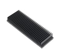 FULIMEI Disipador de Calor de chasis de Aluminio DIY, 250x82x33mm, radiador multifunción, disipadores de Calor amplificadores Plateados y Negros(Black)