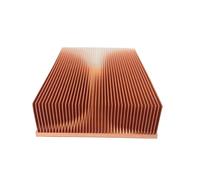 FULIMEI Disipador de Calor de Cobre Puro 40x40x10mm Aleta de Corte DIY disipador de Calor radiador for Chip electrónico LED IC Enfriador de refrigeración