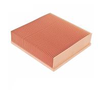 FULIMEI Disipador de Calor de Cobre Puro, radiador disipador de Calor con Aleta de Corte de 80x80x20mm for Chip electrónico, Amplificador de Potencia LED, Enfriador de refrigeración