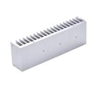 FULIMEI Disipador de Calor de radiador de Aluminio DIY de Chip de disipador de Calor de Transistor de Potencia IC 200 * 62 * 40mm(Silver)