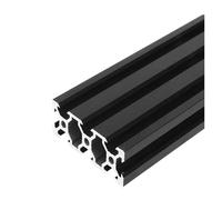 FULIMEI Extrusión de perfil aluminio estándar europeo, riel lineal longitud 100mm-800mm for impresora 3D CNC, color negro, ranura 2060 V, 1 Uds(700mm)