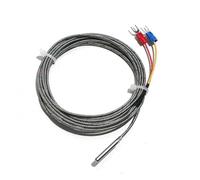 FULIMEI Sensor de temperatura termopar tipo K/PT100, Cable 1M-5M, sonda 5x30mm for medir el controlador del horno caldera, 400 ℃(Probe5x30mm K 2m)