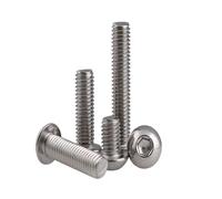 FULIMEI Tornillo de cabeza redonda acero inoxidable 316 M3 M4 M5 Tornillos Perno Hexagonal(M4X6 120pcs)