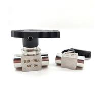 FULIMEI Válvula de bola alta presión con rosca hembra, panel instrumentación, recta, 1/8", 1/4", 3/8", 1/2", 3/4", 1", acero inoxidable 304, 1 pieza(1/8",G)