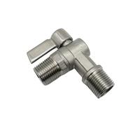 FULIMEI Válvula triangular de paso completo, gran caudal, SS304, rosca externa 1/2", calentador agua for inodoro, fría y caliente, general(Stainless steel)