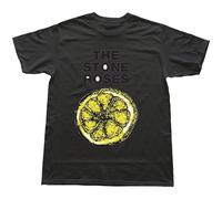 FULINYAN Camiseta de algodón hilado en anillo para hombre The Stone Roses, Negro, M