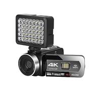 Full 4K Videocámara Auto Focus Streaming WiFi Cámaras Web Outdoor 48MP Fill Light Video Recorder Toma Nítida Suave(No SD Card,with Fill In Lamp)