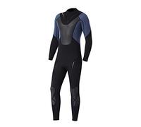 Full-Body Men 3mm Neoprene Wetsuit Surfing Swimming Diving Suit Triathlon Wet Suit for Cold Water Scuba Snorkeling Spearfishing (Dark Grey L/Large)