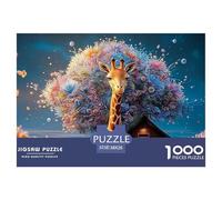 Full-Body Portrait of A Giraffe 1000 Piezas Cartón Fuerte Rompecabezas Jungle Landscape Liberador De Estrés Juego Familiar Puzzle para Adultos Y Niños 38x26cm/1000pcs