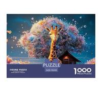 Full-Body Portrait of A Giraffe 1000 Piezas Cartón Rompecabezas Jungle Landscape Imágenes Vibrantes Juego Familiar Puzzle para Niños Pequeños 70x50cm/1000pcs