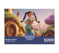 Full-Body Shot of A Cute Girl 1000 Piece Papel Premium Rompecabezas Braided Hair Girl Alivio Estrés Jigsaw Educativo Amigos 38x26cm/1000pcs