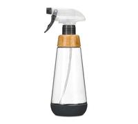 Full Circle Botella pulverizadora de cristal con atomizador ajustable para productos de limpieza o para el cuidado de las plantas - Reutilizable con cuello de bambú y base de silicona - 475 ml