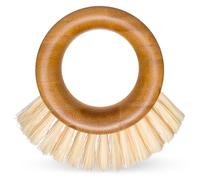 Full Circle The Ring - Cepillo para verduras de bambú - Cepillo versátil para limpiar frutas y verduras - Para alimentos como patatas, champiñones y zanahorias con cerdas y mango de material reciclado