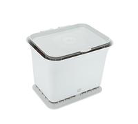 Full Circle Cubo de Basura de Encimera para Orgánicos | Compostador Anti-Olores | Apertura con Botón, Apto Lavavajillas, Incluye 5 Bolsas Compostables | Contenedor Compacto para Cocina