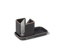 Full Circle Escondite Accesorios para Fregadero de Cocina, Cerámica, Gris y Blanco, 1 Count (Pack of 1)