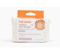Full Circle Pack 3 Esponjas de Celulosa 100% a Base de Plantas | Sin Plástico y Sin Microplásticos | Seguras para Utensilios Antiadherentes | Reutilizables y Ecológicas