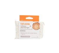 Full Circle Plain Jane - Esponjas de celulosa 100% a Base de Plantas, Paquete de 3, sin plástico, Esponja Natural, sin microplásticos, seguras para Utensilios de Cocina antiadherentes