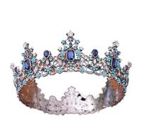 Full Circle Seven-Color Diamond - Princess Crown For Pageants & Bridal, One Size, Madera de agar, Sin gemas.