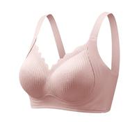 Full Coverage Bra for Optimal Support Wireless, Comfortable, Ideal for Everyday Use as T-Shirt or Lingerie, Pink, 3XL(Black,3XL)