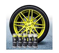 FULL DIP Pack Llantas Vinilo LIQUIDO 3 Sprays Amarillo Fluor con Base Blanca