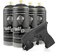 FULL DIP Pack Llantas Vinilo LIQUIDO 4 Sprays Negro Mate