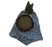Full Face Fly Cover, Horse Head, Leopard Print Anti-Bite Shield, Breathable UV-Blocking Mesh, Lightweight Face Protection Gear, Size, Ideal for Competitions, Stables, Outdoor Riding