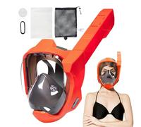 Full Face Snorkel, Anti Fog Diving Shield, 9.06x11.46x13.94 Inches, 180° Panoramic View Gear with Anti Leak Design, Enhanced Snorkeling and Swimming Experience for Men, Women