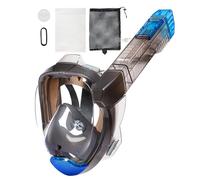 Full Face Snorkel, Anti-Fog Diving Shield, Anti-Leak Snorkeling with 180° Panoramic View, Comfortable Equipment for Men, Swimming, Water Activities, Safe and Transpirable Design