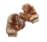Full Finger Gloves Fake Collar Sweet Christmas Antlers Keep Warm Fluffy Earmuff Deer Cuffs Shawl(Color1)