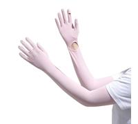 Full Finger Sun Gloves - Soft Elastic UV Protection Sleeves, Lightweight Cooling Arm Covers for Women | Long Sunblock Gloves for Driving, Golf, Running, and Outdoor Sports, Comfortable Breathable